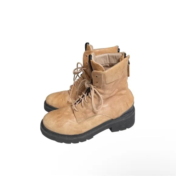 Frye Allison Leather Combat Boots