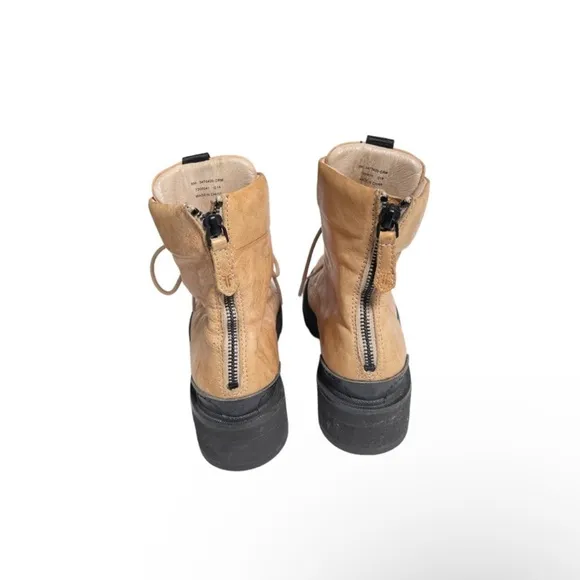 Frye Allison Leather Combat Boots