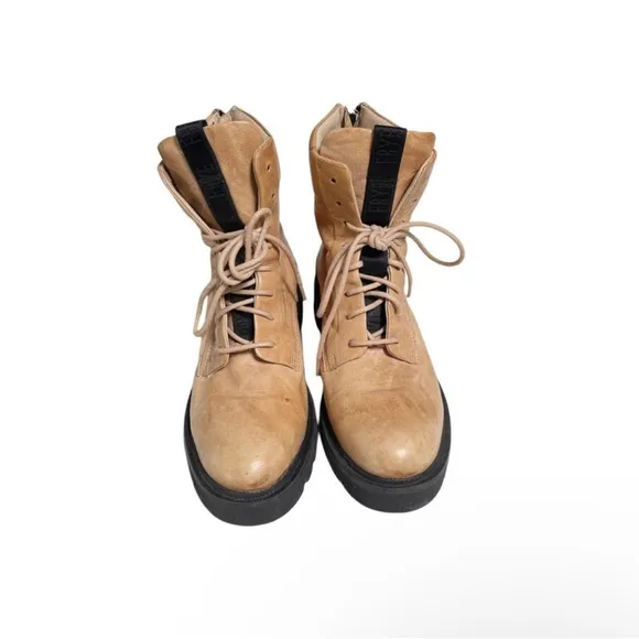 Frye Allison Leather Combat Boots