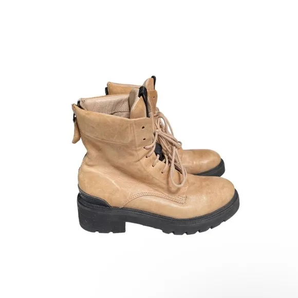 Frye Allison Leather Combat Boots