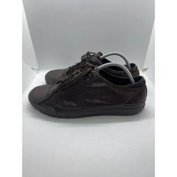 Frye Greene Sneakers Lace Up Shoes Mens Sz 9 Dark Brown Leather Athletic 3481140