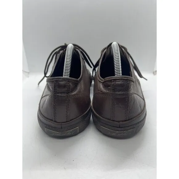 Frye Greene Sneakers Lace Up Shoes Mens Sz 9 Dark Brown Leather Athletic 3481140