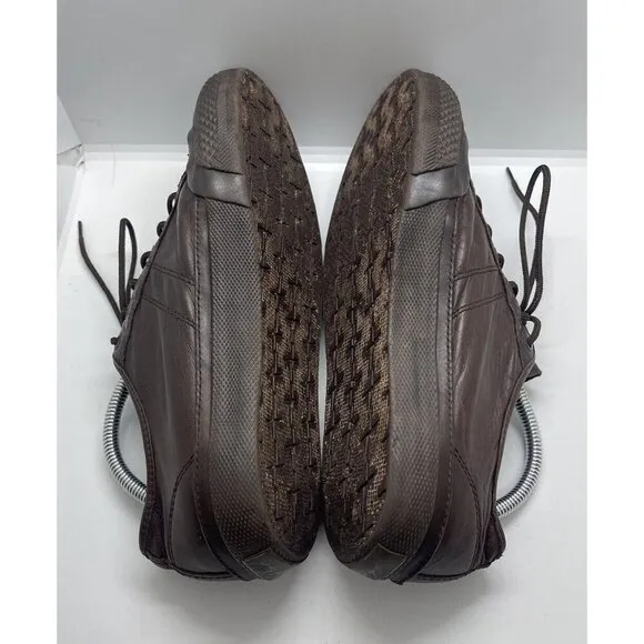 Frye Greene Sneakers Lace Up Shoes Mens Sz 9 Dark Brown Leather Athletic 3481140