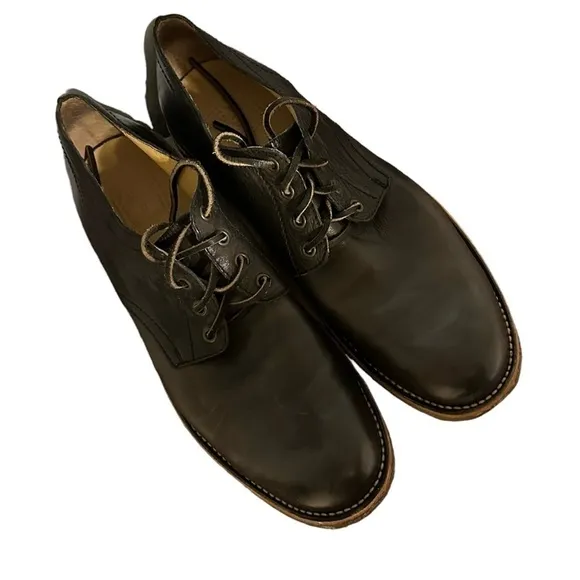 Frye Shoes Leather Lace Up Black with Non Slip Rubber Soles Size 11 D