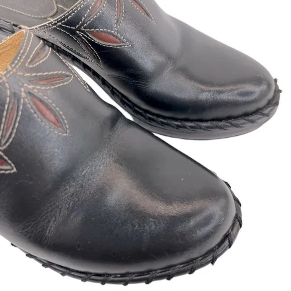 Frye Women’s Black Charlotte Leather Clog Shoes