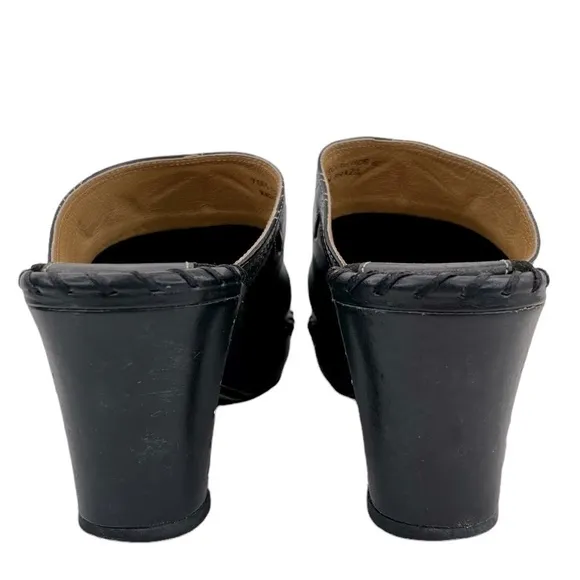 Frye Women’s Black Charlotte Leather Clog Shoes