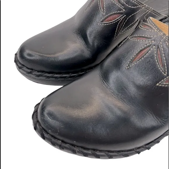 Frye Women’s Black Charlotte Leather Clog Shoes