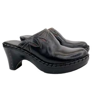 Frye Women’s Black Charlotte Leather Clog Shoes