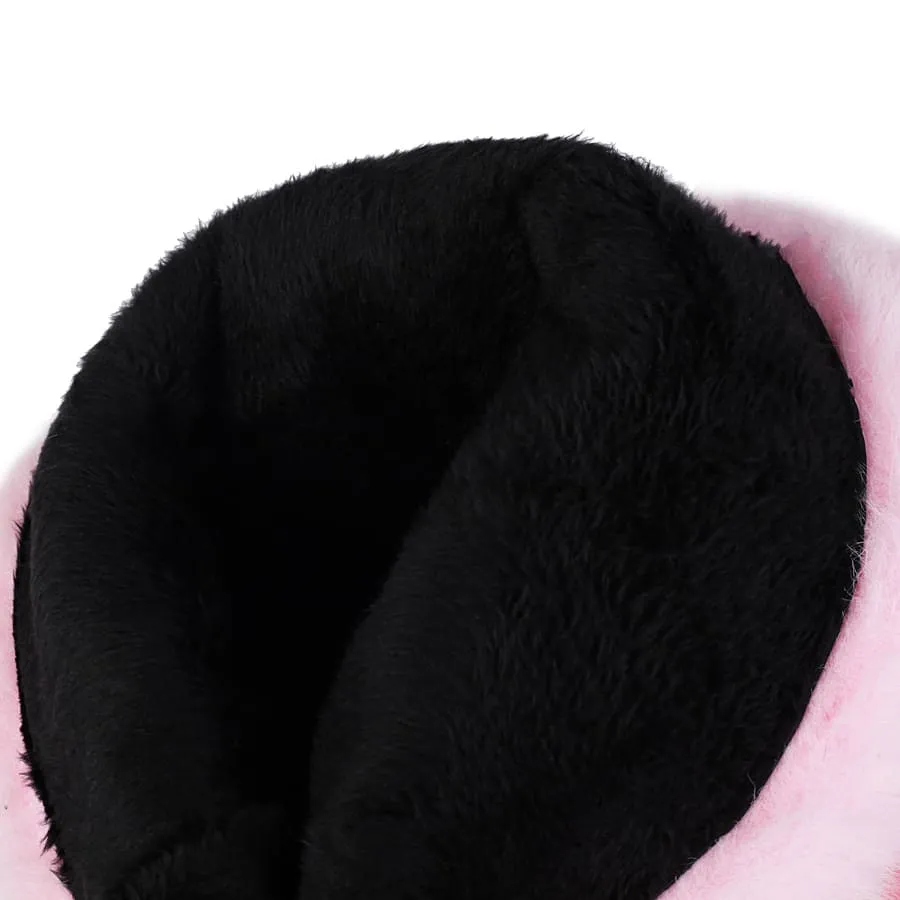 Furry Round Toe Wedge Heel Knee High Snow Boots for Winter
