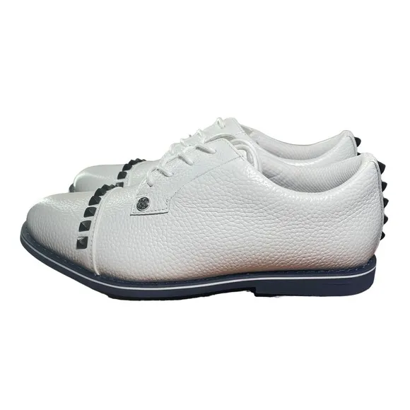 G/Fore G4 Ladies Stud Cap Toe Golf Shoes  Snow White G4LC19EF05 Women's Size 8.5