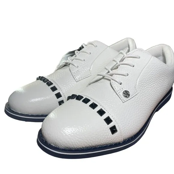 G/Fore G4 Ladies Stud Cap Toe Golf Shoes  Snow White G4LC19EF05 Women's Size 8.5