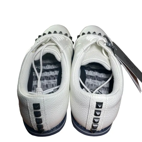 G/Fore G4 Ladies Stud Cap Toe Golf Shoes  Snow White G4LC19EF05 Women's Size 8.5