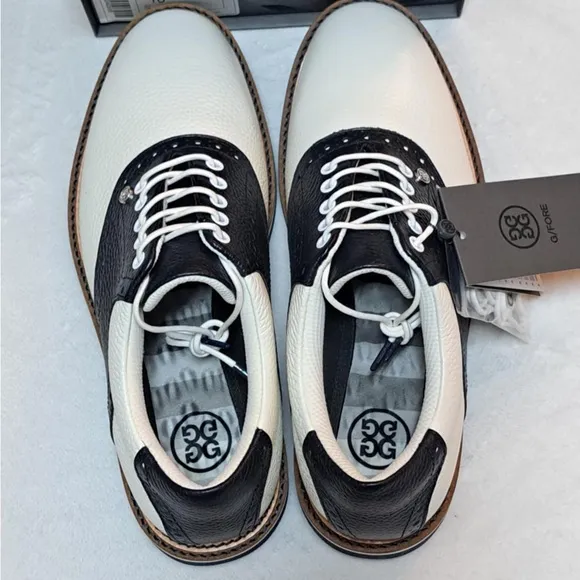G/Fore Gallivanter Saddle Golf Shoes- Men's Size 10 - Snow White Dark Blue