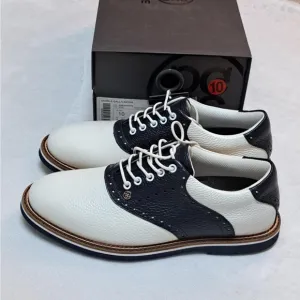 G/Fore Gallivanter Saddle Golf Shoes- Men's Size 10 - Snow White Dark Blue