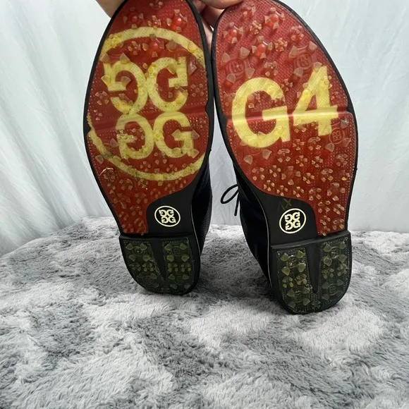 G/FORE Golf Shoes Black $ Blue Ribbon Gallivanter Pebble Leather Size 12
