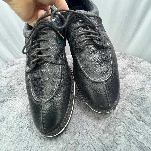 G/FORE Golf Shoes Black $ Blue Ribbon Gallivanter Pebble Leather Size 12