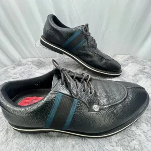 G/FORE Golf Shoes Black $ Blue Ribbon Gallivanter Pebble Leather Size 12