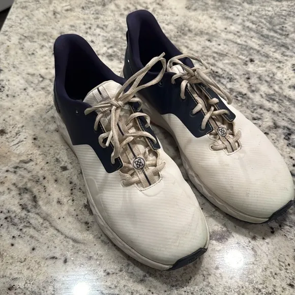 G/FORE MG4  GOLF SHOES, SNOW WHITE / BLUE MENS SIZE 12