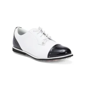 G/FORE Snow/onyx Leather Cap Toe Gallivanter Golf Shoes