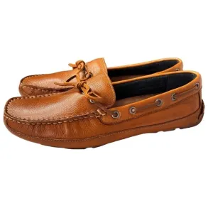 G.H. Bass Amalfi Leather Driving Moccasin Loafer Shoe Size 8.5 Brown Preppy NEW