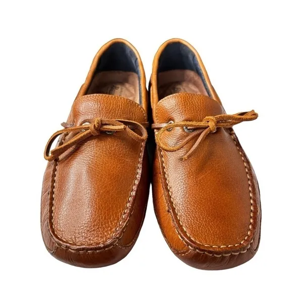 G.H. Bass Amalfi Leather Driving Moccasin Loafer Shoe Size 8.5 Brown Preppy NEW