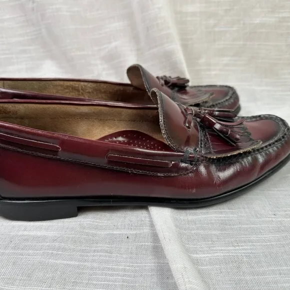 G.H.BASS &amp; Co Men's Tassel Burgundy Maroon Red Loafer Shoes Men's Size 12 Office