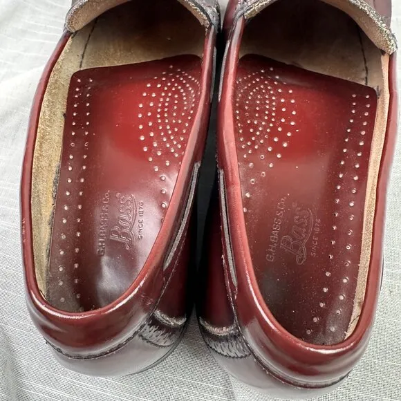G.H.BASS &amp; Co Men's Tassel Burgundy Maroon Red Loafer Shoes Men's Size 12 Office