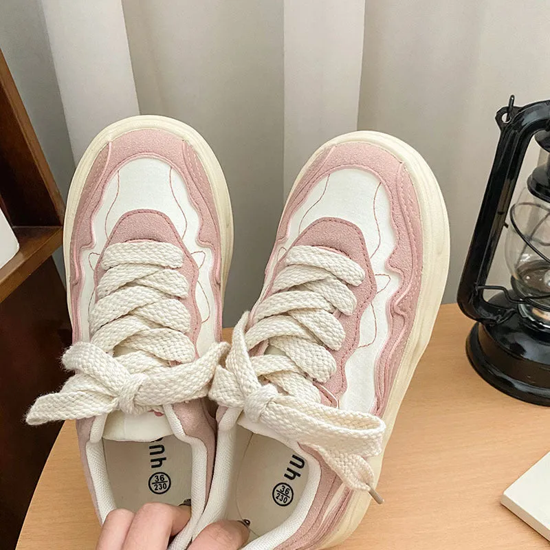 Girls' All-Matching Platform Sneakers - Casual and Trendy Footwear for Girls