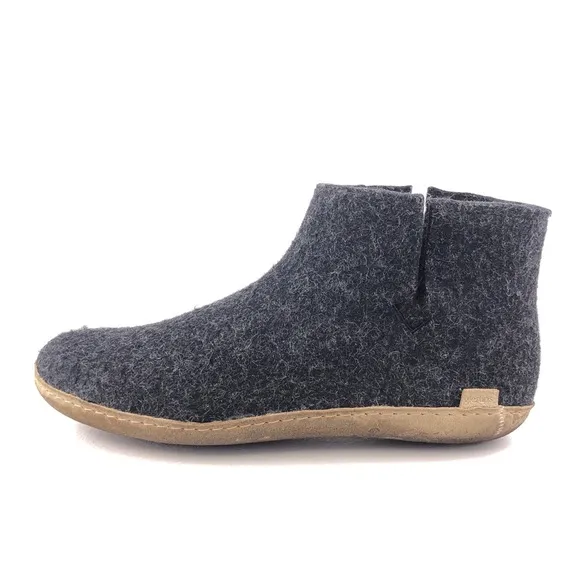 Glerups Wool Slipper Boots with Leather Sole EUR 45