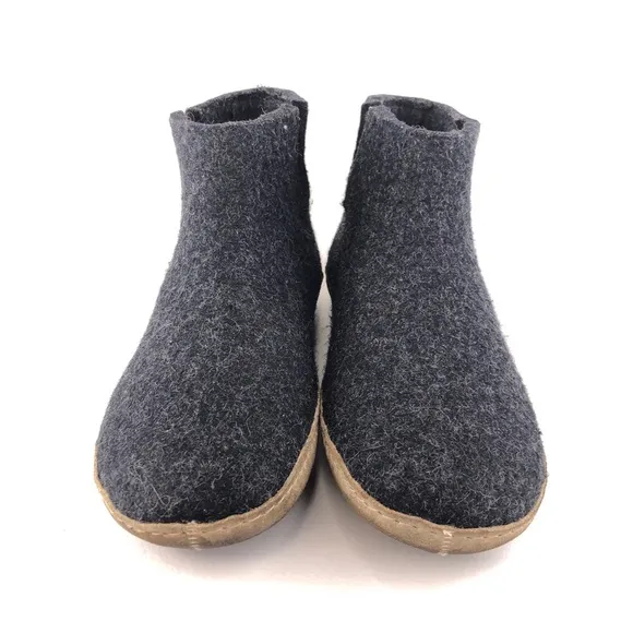 Glerups Wool Slipper Boots with Leather Sole EUR 45