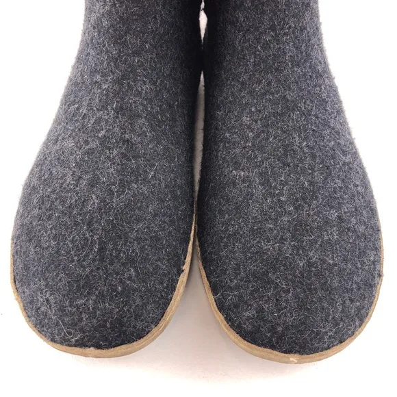 Glerups Wool Slipper Boots with Leather Sole EUR 45