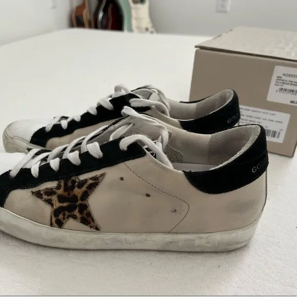 Golden Goose Women's Black and Cream Sneakers