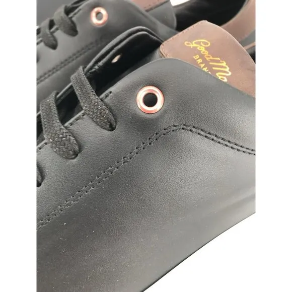 GoodMan Brand Sneakers Mens Size 11.5 Legend London Black Vachetta Edge Italy