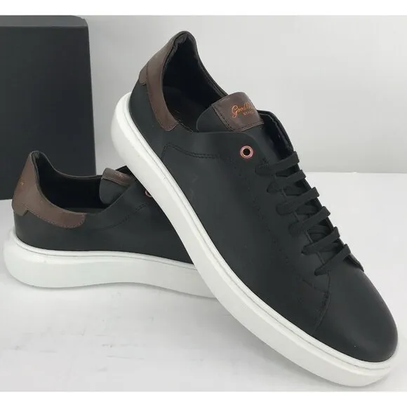 GoodMan Brand Sneakers Mens Size 11.5 Legend London Black Vachetta Edge Italy
