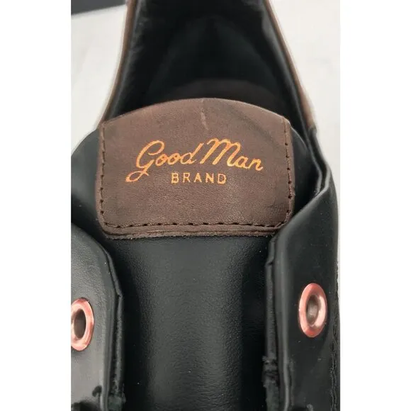 GoodMan Brand Sneakers Mens Size 11.5 Legend London Black Vachetta Edge Italy