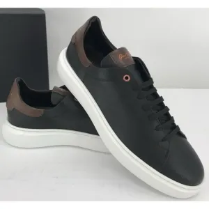 GoodMan Brand Sneakers Mens Size 11.5 Legend London Black Vachetta Edge Italy