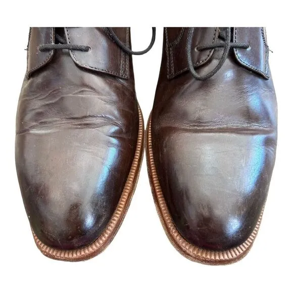 Gordon Rush Mens Derby Shoes Brown Leather Lace-up Solid 10