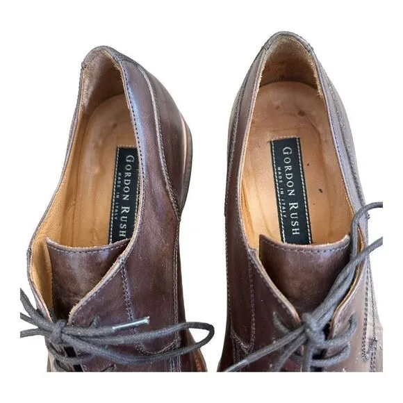 Gordon Rush Mens Derby Shoes Brown Leather Lace-up Solid 10