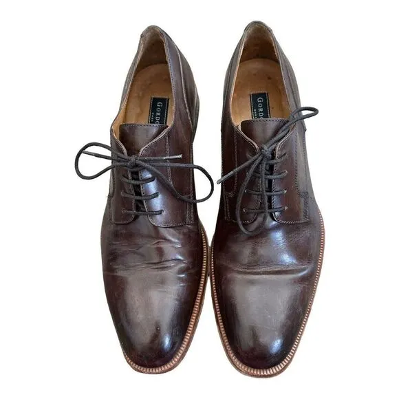 Gordon Rush Mens Derby Shoes Brown Leather Lace-up Solid 10