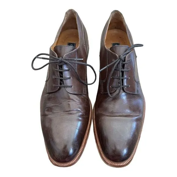 Gordon Rush Mens Derby Shoes Brown Leather Lace-up Solid 10