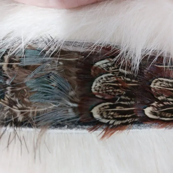 💥GORGEOUS💥Tribal Goat Fur Calf Skin Leather Suede Winter Snow Boots in White