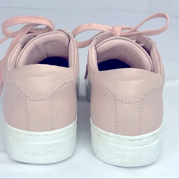 Greats Brooklyn Royale Blush Leather Shoes Size 7.5