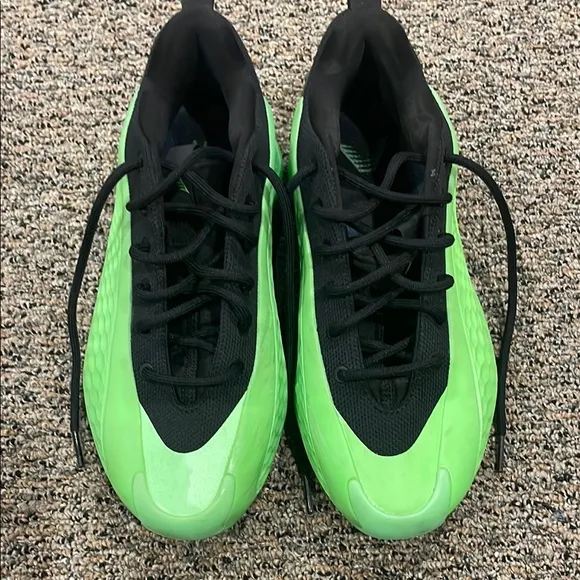 Green and Black Athletic Shoes