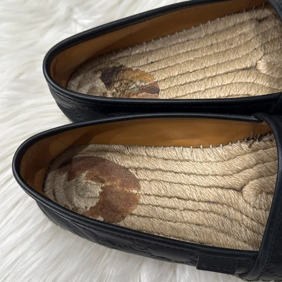 GUCCI Micro Guccissima Leather Espadrilles