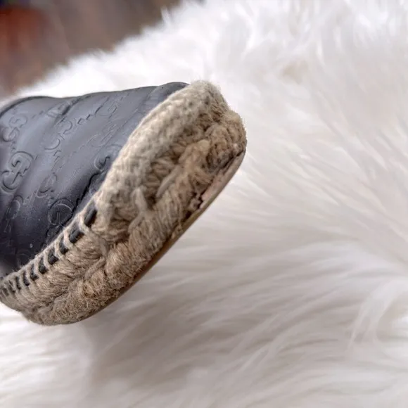 GUCCI Micro Guccissima Leather Espadrilles