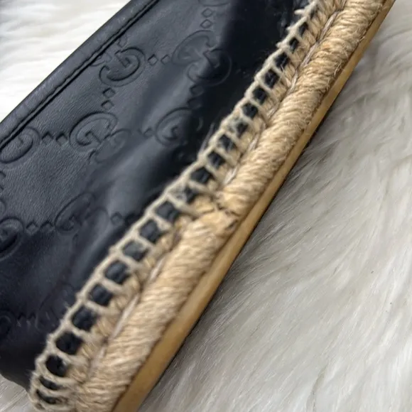 GUCCI Micro Guccissima Leather Espadrilles