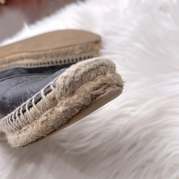 GUCCI Micro Guccissima Leather Espadrilles