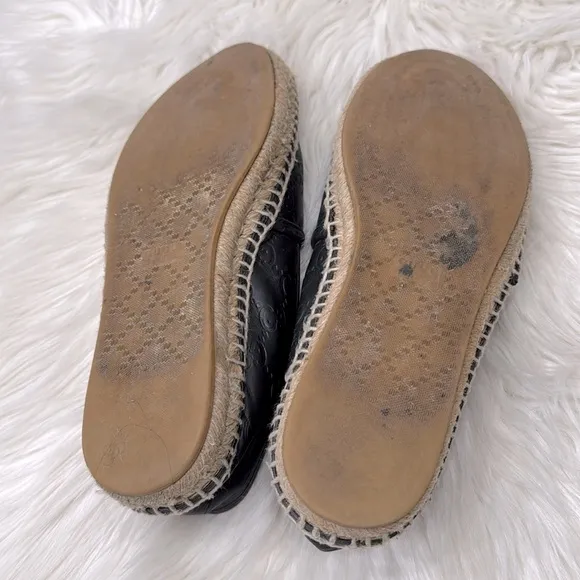 GUCCI Micro Guccissima Leather Espadrilles