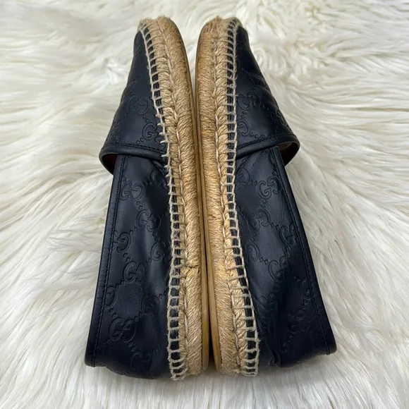 GUCCI Micro Guccissima Leather Espadrilles