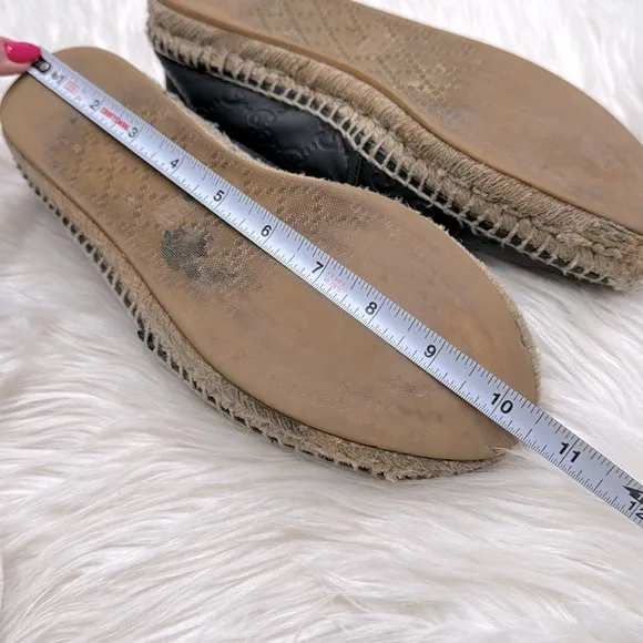 GUCCI Micro Guccissima Leather Espadrilles